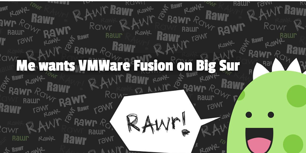 vmware fusion big sur