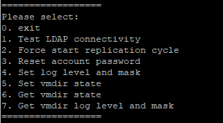 Reset VCenter PSC Password